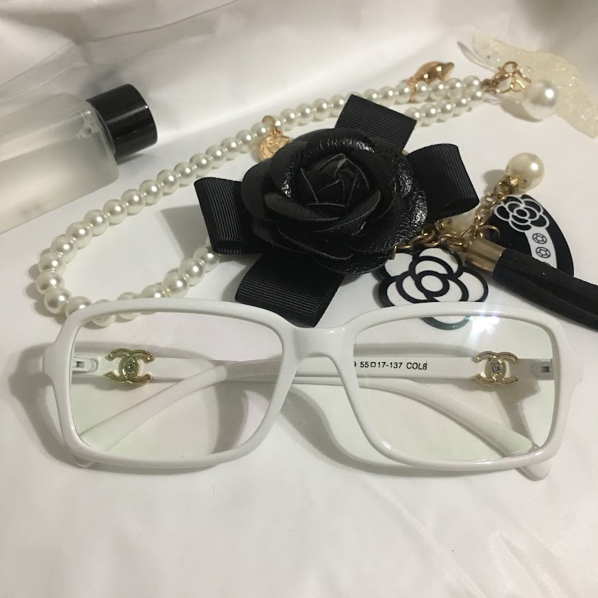 UV Glasses Black White Clear Glasses