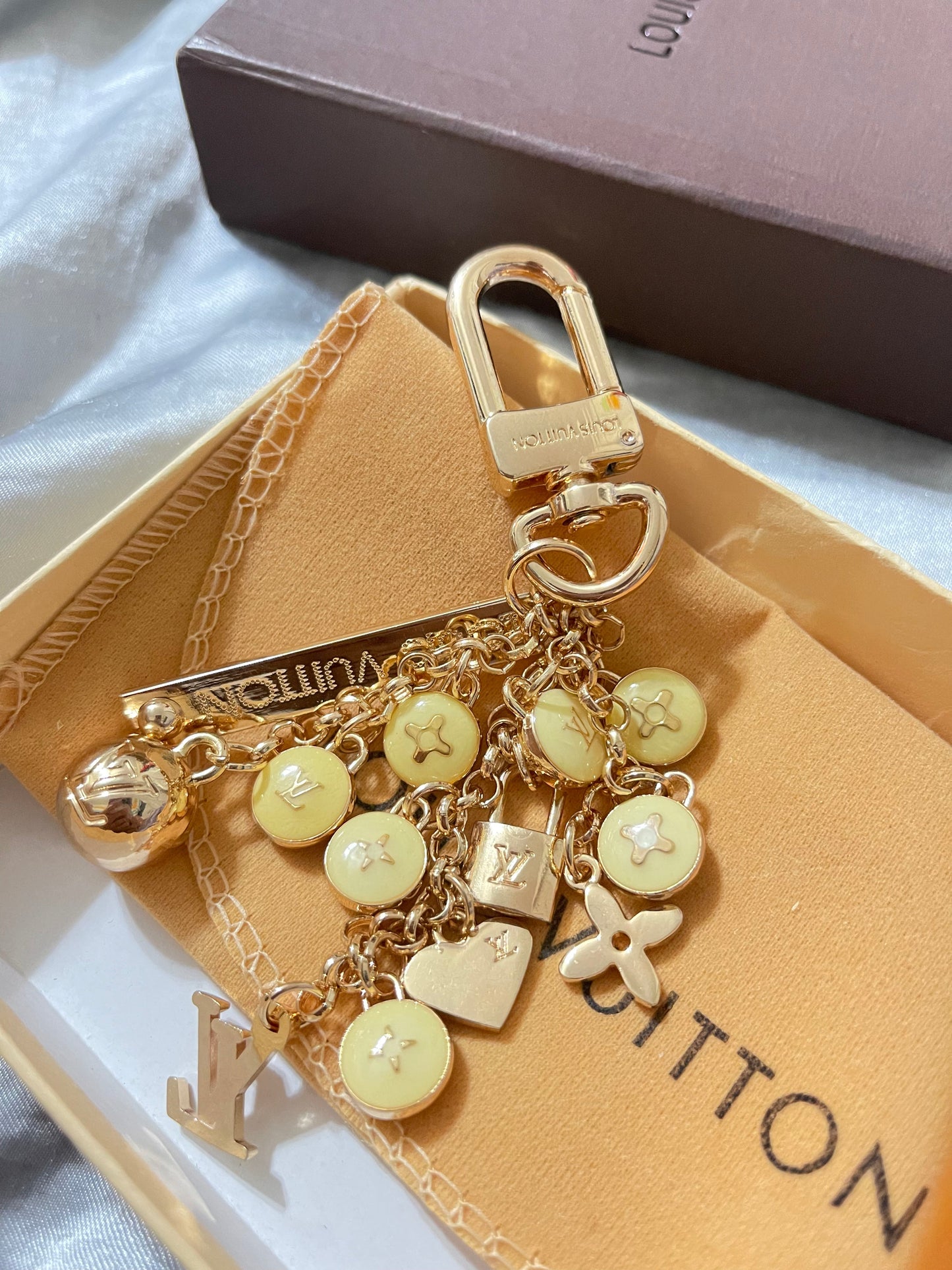 Golden Clasp Keychain with Box