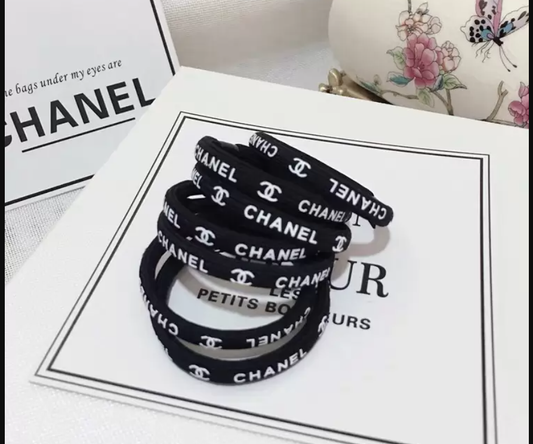 Set 5 Vintage Black Hair Ties Fashion Hair Accessories